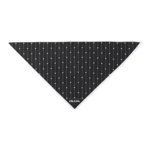 PRADA Silk Scarves Women's Black
