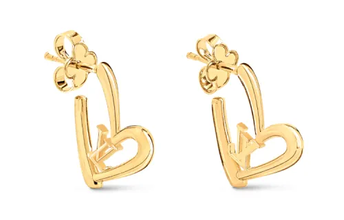 LOUIS VUITTON Limited Edition Heart Earrings Pm
