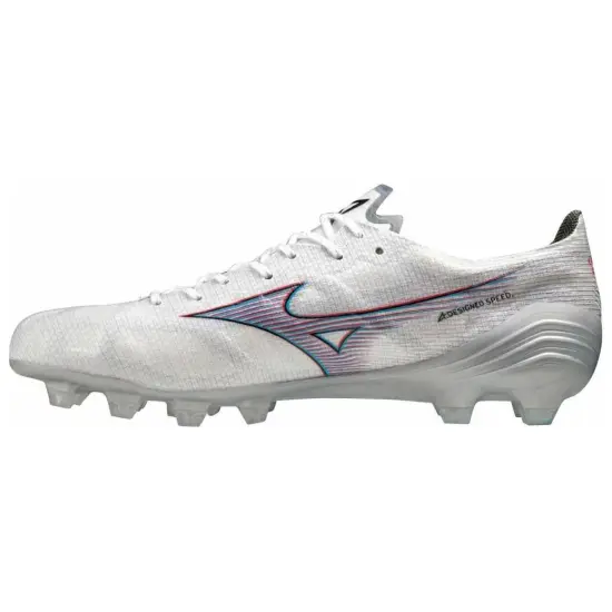 Mizuno Alpha Soccer Shoes Unisex Low-Top White Red