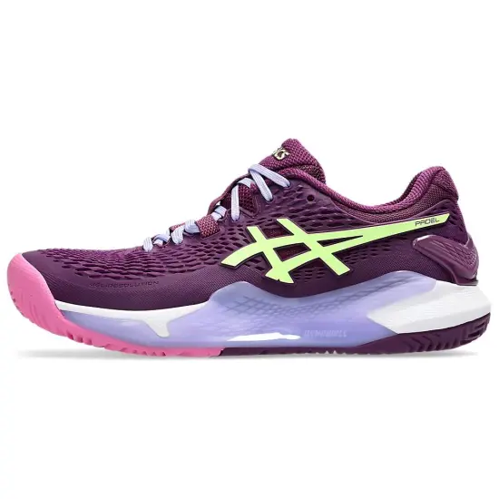 Asics Gel-Resolution 9 Padel 'Deep Mauve Lime Green' Women's