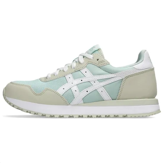 Asics Tiger Runner 2 Durable Breathable Low-Top Casual Running Shoes Women's Light Blue White
