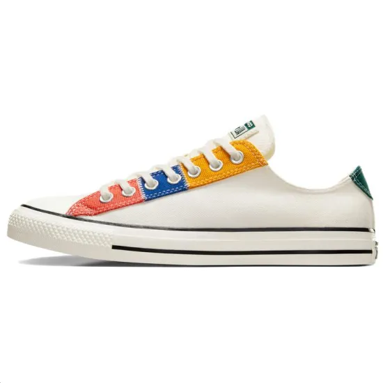 Chuck Taylor All Star Converse Low 'Patchwork   Egret Yellow Blue'