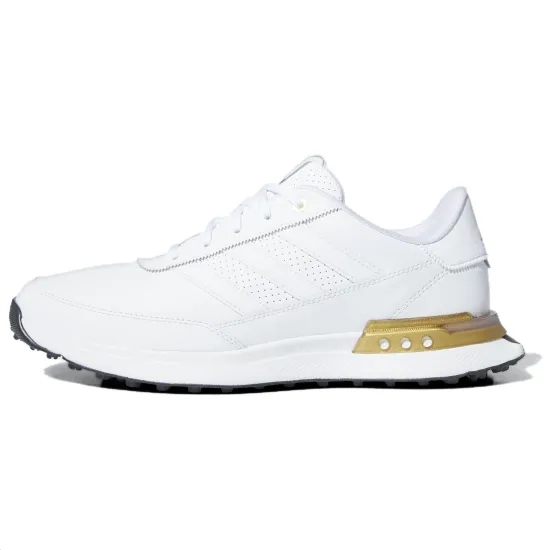 Adidas S2G 24 Golf Shoes Men Low-Top White Gold