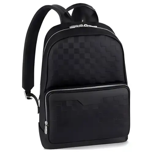 LOUIS VUITTON Cow Leather Backpack Men's Black