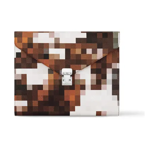 LOUIS VUITTON Mark Folder Cowmooflage Brown