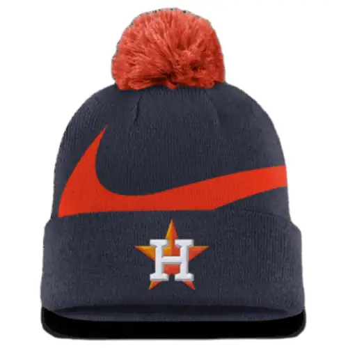 Nike Houston Astros Peak Men's Nike Mlb Cuffed Pom Beanie