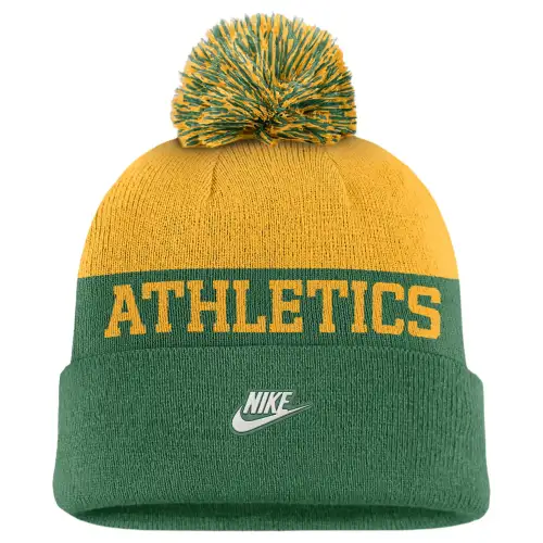 Nike Oakland Athletics Rewind Peak Men's Nike Mlb Cuffed Pom Beanie