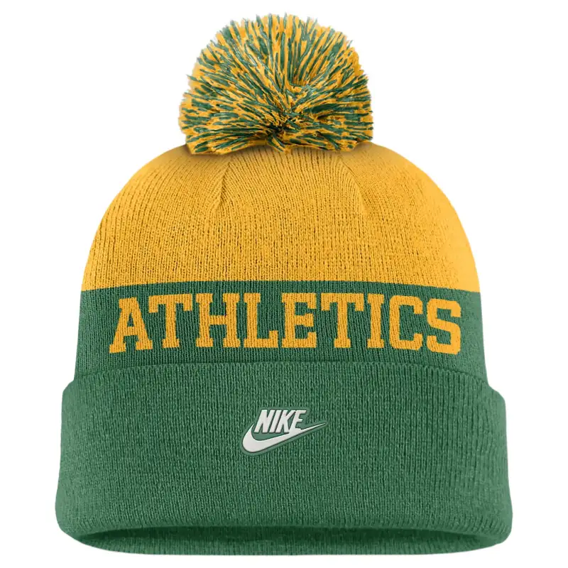 Nike Oakland Athletics Rewind Peak Men's Nike Mlb Cuffed Pom Beanie