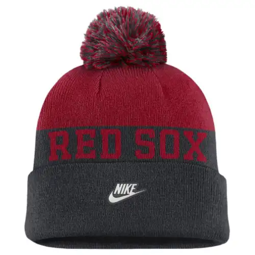 Nike Boston Red Sox Rewind Peak Men's Nike Mlb Cuffed Pom Beanie