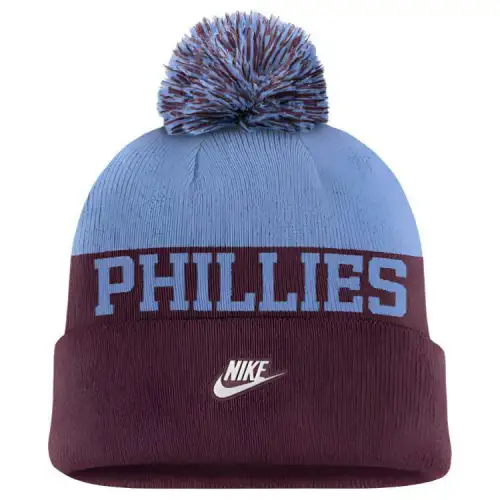 Nike Philadelphia Phillies Rewind Peak Men's Nike Mlb Cuffed Pom Beanie