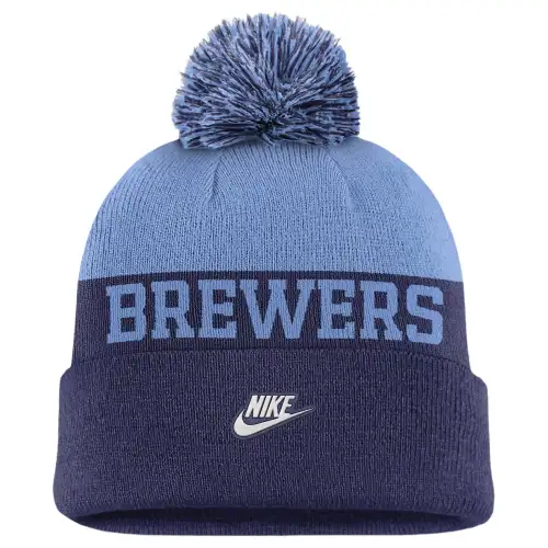 Nike Milwaukee Brewers Rewind Peak Men's Nike Mlb Cuffed Pom Beanie