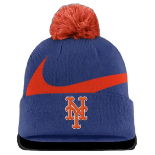Nike New York Mets Peak Men's Nike Mlb Cuffed Pom Beanie