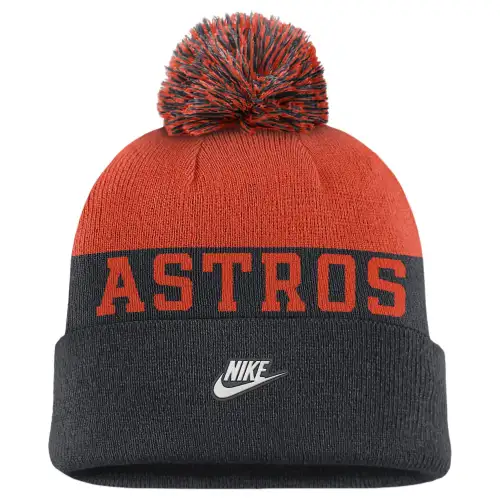 Nike Houston Astros Rewind Peak Men's Nike Mlb Cuffed Pom Beanie