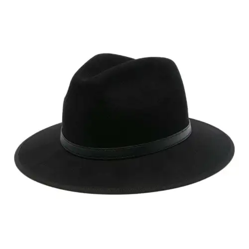Gucci Wool hat with leather detail
