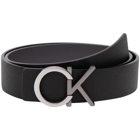 CALVIN KLEIN Cow Leather Belts Men's Space Black Width 3.5cm