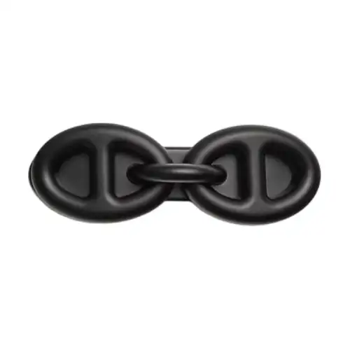 HERMES Aluminum Hair Clips Women's Black