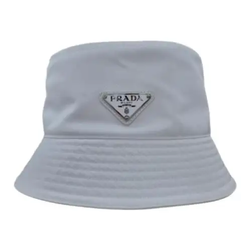 PRADA Nylon Bucket Hats Women's Gray