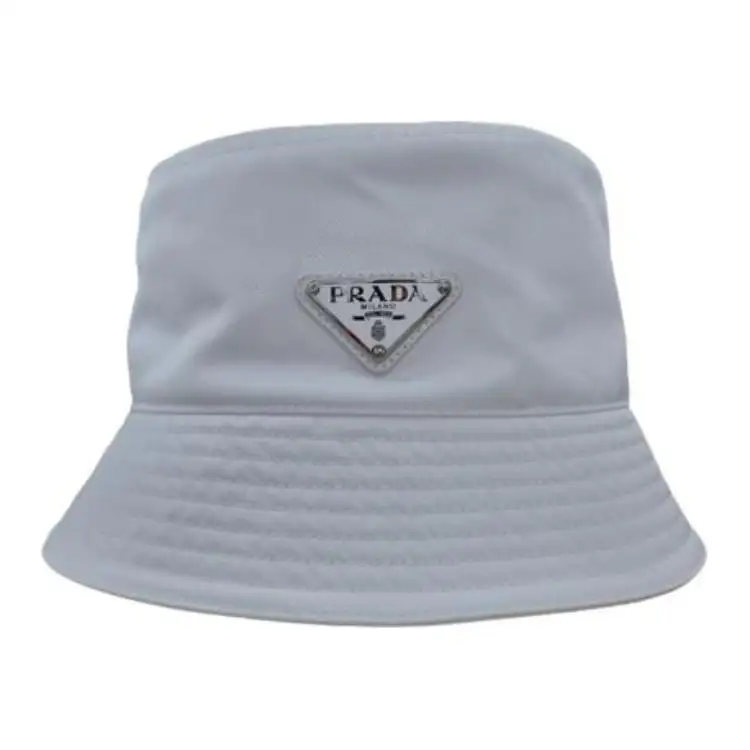 PRADA Nylon Bucket Hats Women's Gray