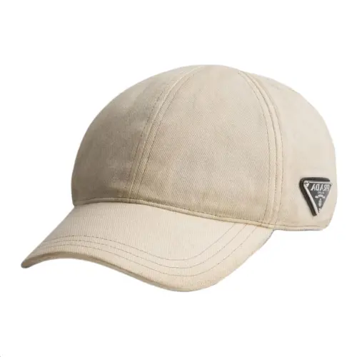 PRADA Logo-patch Denim Baseball Cap