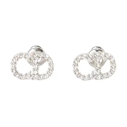 DIOR Metal Stud Earrings Women's Multicolor