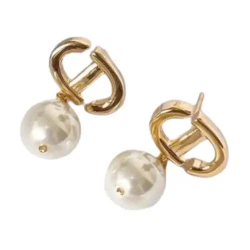 DIOR Metal Earrings Women's Gold