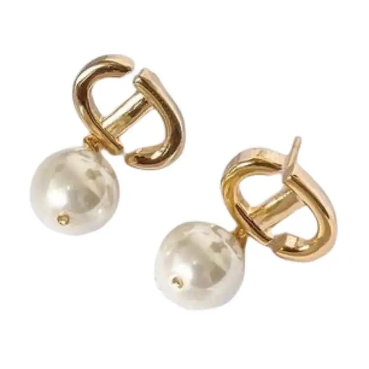 DIOR Metal Earrings Women's Gold