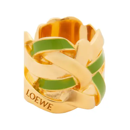 LOEWE Sterling Silver Clip On Earrings Women's Gold