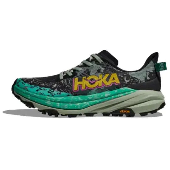 HOKA ONE ONE SPEEDGOAT 6 Running Shoes Women's Low-Top Black/Green