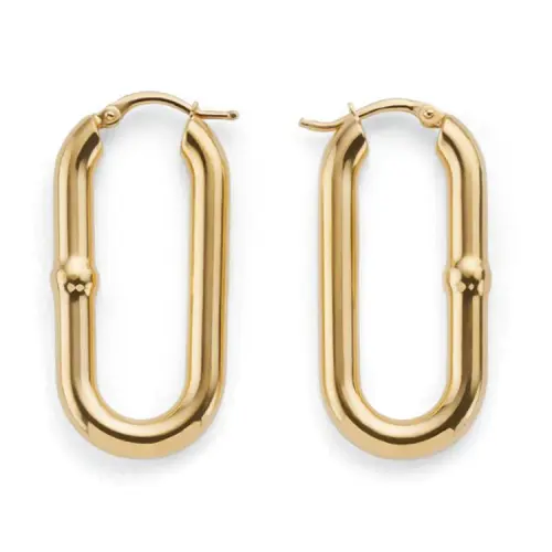 Bottega Veneta Sterling Silver 18K Gold, Gold Plated Earrings Women's Gold