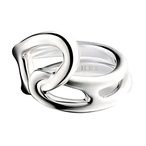 HERMES 925 Sterling Silver Rings Women's Silver
