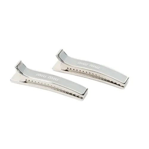 MIU MIU Metal Hair Clips Women's Silver