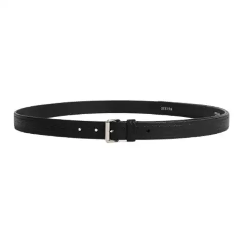 PRADA Solid Color Design Sheepskin Leather Belts Men's Black