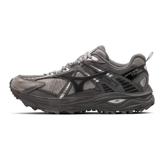Mizuno Racer Trail Anti Slip And Wear Resistant Breathable Low Top Running Shoes Unisex Gray Black