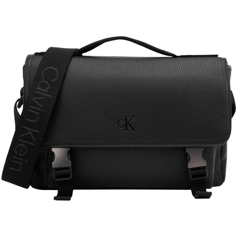 CALVIN KLEIN Synthetic Material Crossbody Bags Men's Space Black