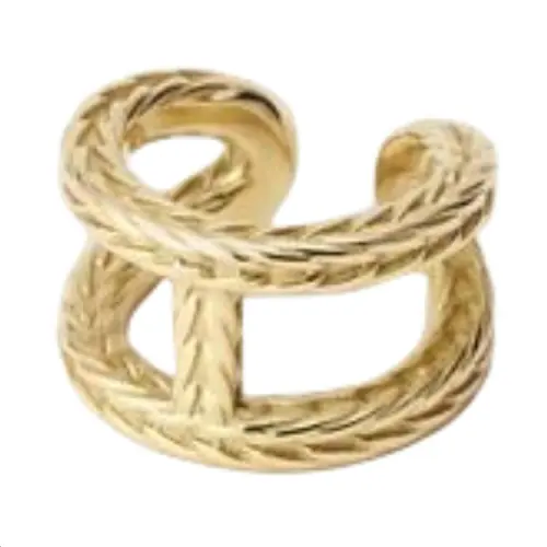 HERMES Chaine D'Ancre Gold Clip On Earrings Women's Gold