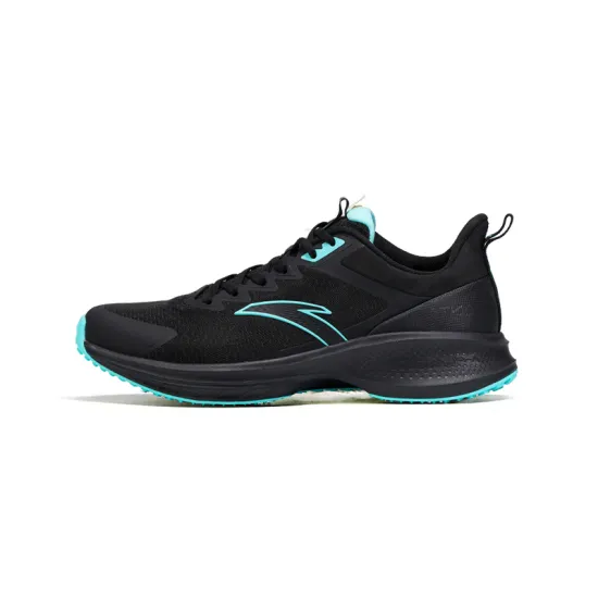 ANTA Running Shoes Men Low-Top Black/Fluorescent Aqua Green