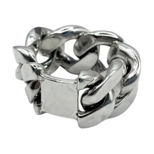 Bottega Veneta 925 Sterling Silver/Gold Rings Men's Silver/Gold
