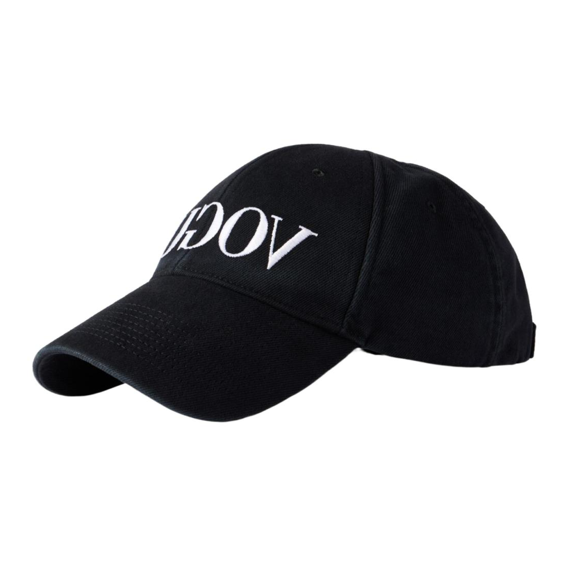 Balenciaga Cotton Baseball Caps Women's Washed Black