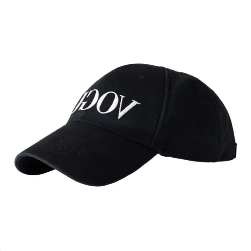 Balenciaga Cotton Baseball Caps Women's Washed Black