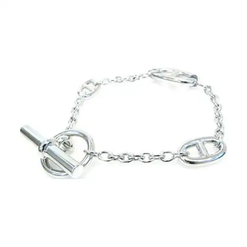 HERMES Farandole 925 Sterling Silver Bracelets Women's Silver