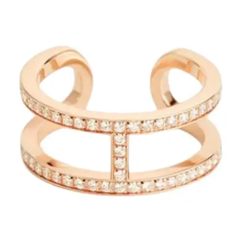 HERMES Rose Gold 750 Rings Women's Rose Gold