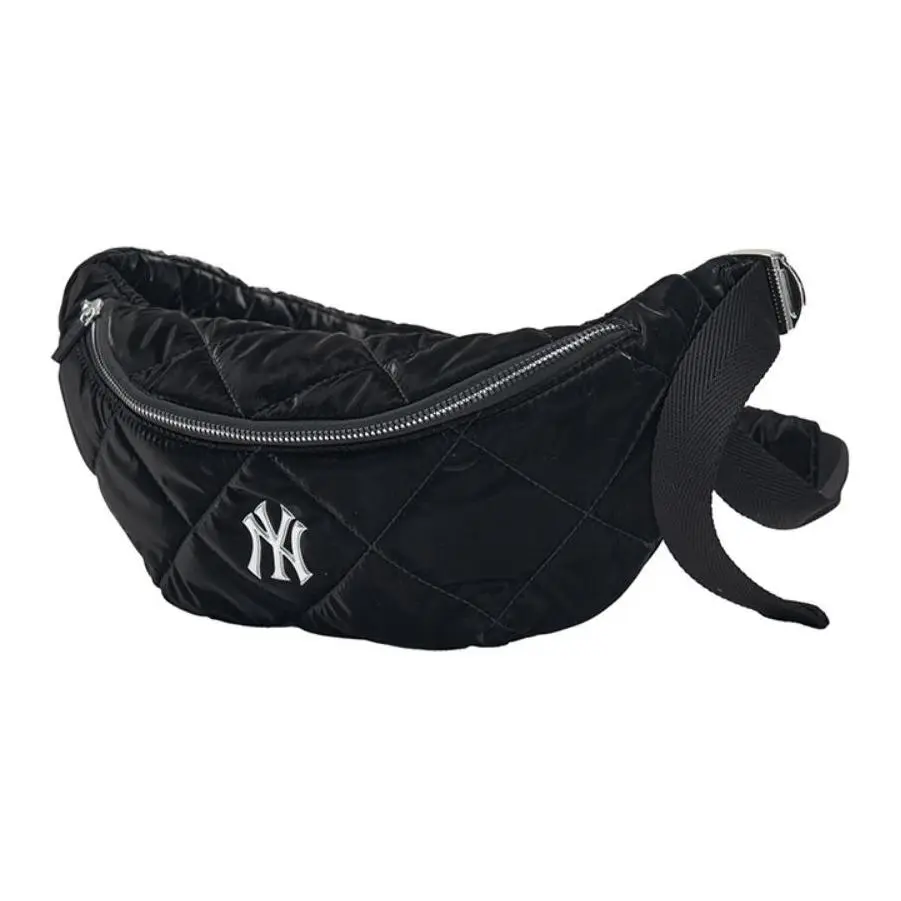 MLB New York Yankees Polyurethane Crossbody Fanny Pack Regular Unisex Black