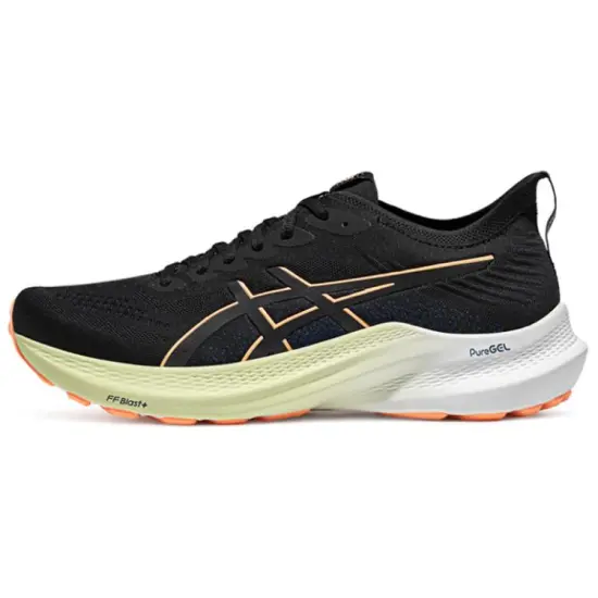 Asics GT 2000 12 Abrasion Resistant Support Rebound Low Top Running Shoes Men's Black Orange