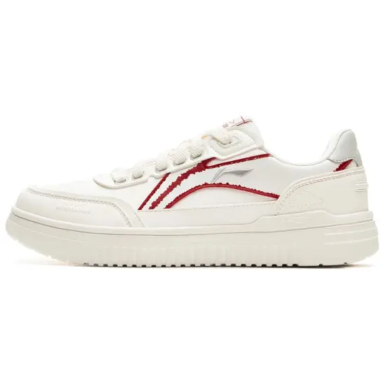 LINING Qingyun Skateboard Shoes Men Low-Top Mist White