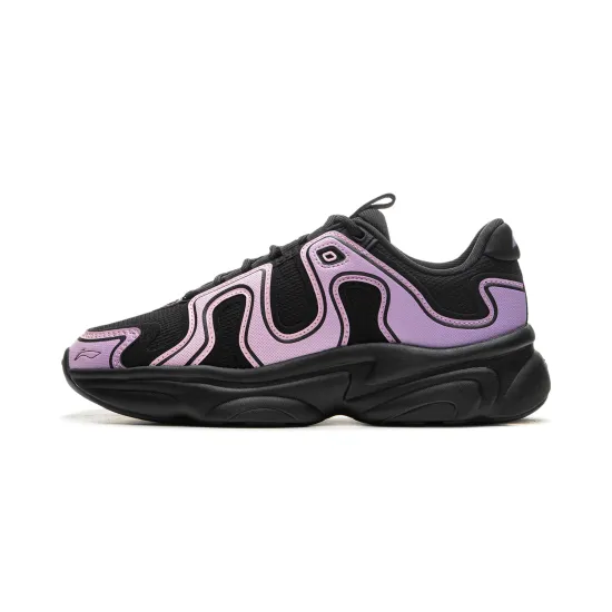LINING Coconut Milk 2.0 Dirty Casual Shoes Women's Low-Top Black Purple
