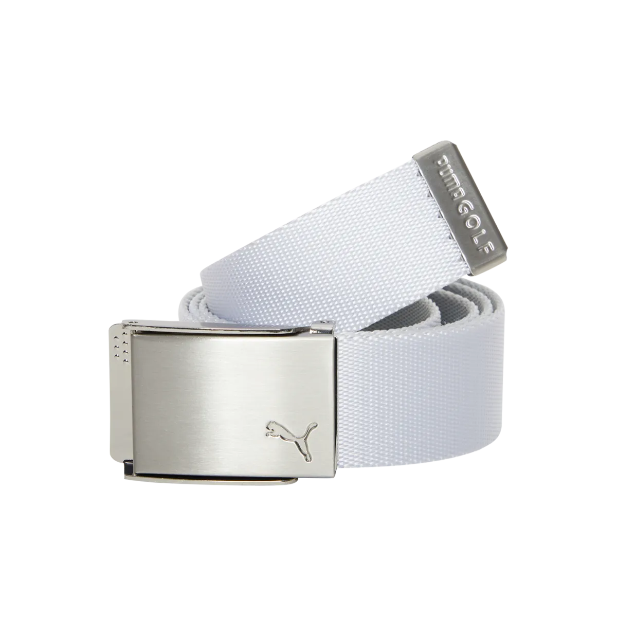 PUMA Brand Logo Fabric Belts Men's White