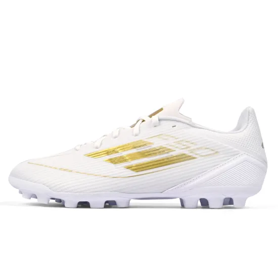 Adidas F50 League Soccer Shoes Unisex Low-Top Gold White