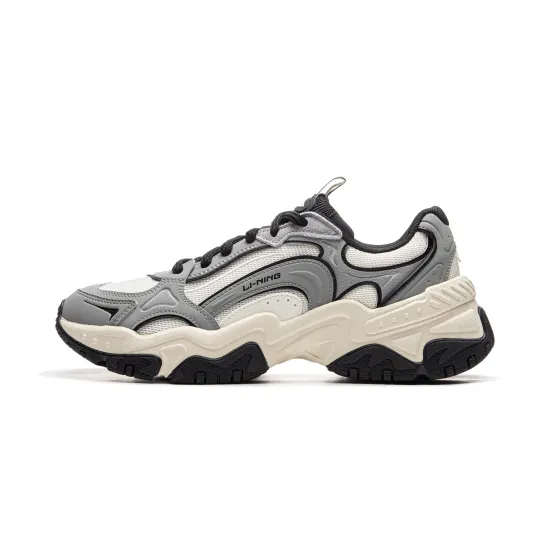 LINING Brown Sugar V2 Casual Shoes Men Low-Top Gray White