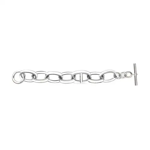HERMES 925 Sterling Silver Bracelets Women's Silver