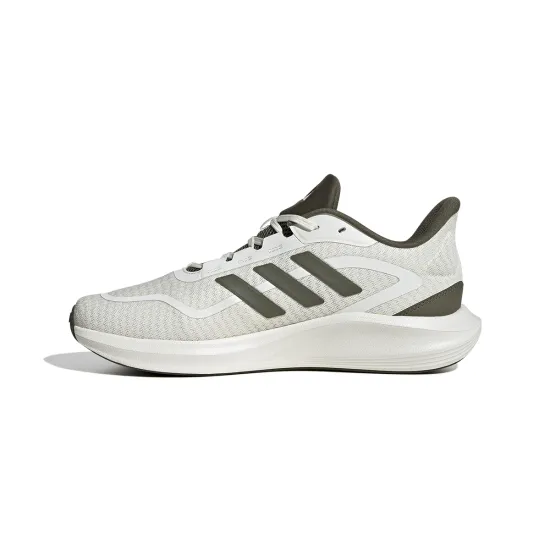 Adidas All Day Essential Running Shoes Men Low-Top Jade White/Olive Green